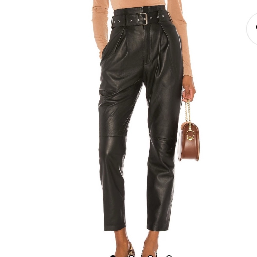 Song of Style Suzie Leather Pants in Black